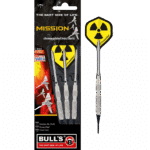 Σετ 3 Βελάκια Darts Mission Soft Tip 16528, 18g με Επιχρωμιωμένο Ορειχάλκινο Σώμα, Αλουμινένιους Άξονες Simplex, Φτερά Powerflite και Θήκη Μεταφοράς – Bull's