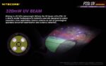 Φακός Led Χειρός P20i UV Precise Tactical Επαναφορτιζόμενος 1800 Lumens με Εμβέλεια 337m, Υπεριώδη Φωτισμό UV 365nm, Μπαταρία 4000mAh, USB-C, Λειτουργία Strobe και Αδιαβροχοποίηση IP68, Μαύρος – Nitecore - Image 12