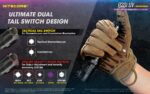 Φακός Led Χειρός P20i UV Precise Tactical Επαναφορτιζόμενος 1800 Lumens με Εμβέλεια 337m, Υπεριώδη Φωτισμό UV 365nm, Μπαταρία 4000mAh, USB-C, Λειτουργία Strobe και Αδιαβροχοποίηση IP68, Μαύρος – Nitecore - Image 16