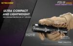 Φακός Led Χειρός P20i UV Precise Tactical Επαναφορτιζόμενος 1800 Lumens με Εμβέλεια 337m, Υπεριώδη Φωτισμό UV 365nm, Μπαταρία 4000mAh, USB-C, Λειτουργία Strobe και Αδιαβροχοποίηση IP68, Μαύρος – Nitecore - Image 27