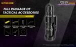Φακός Led Χειρός P20i UV Precise Tactical Επαναφορτιζόμενος 1800 Lumens με Εμβέλεια 337m, Υπεριώδη Φωτισμό UV 365nm, Μπαταρία 4000mAh, USB-C, Λειτουργία Strobe και Αδιαβροχοποίηση IP68, Μαύρος – Nitecore - Image 28