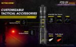Φακός Led Χειρός P20i UV Precise Tactical Επαναφορτιζόμενος 1800 Lumens με Εμβέλεια 337m, Υπεριώδη Φωτισμό UV 365nm, Μπαταρία 4000mAh, USB-C, Λειτουργία Strobe και Αδιαβροχοποίηση IP68, Μαύρος – Nitecore - Image 30