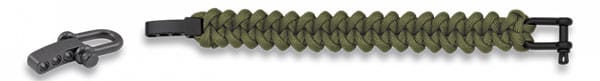 Βραχιόλι Επιβίωσης Paracord Bracelet 33951-VE από Πλεγμένο Κορδόνι, Πράσινο – Albainox