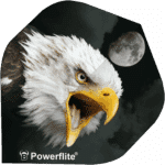 Σετ 3 Ανταλλακτικών Φτερών για Βελάκια Darts Powerflite Eagle 50733 Standard No.6, Πάχος 100 Micron, με Σχέδιο Αετού, Μαύρο/Λευκό – Bull's