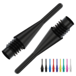 Ανταλλακτικές Μύτες για Βελάκια Darts Longlife Long 60211 Soft Tip 2BA 6mm, Μήκος 25,3mm, Σετ 100 Τεμαχίων, Μαύρες – Bull's - Image 2