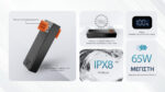 Power Bank Carbo 20 20000mAh 65W με 2 Θύρες USB-C, Ανθρακονήματα και Αδιαβροχοποίηση IPX8, Πορτοκαλί – Nitecore - Image 9