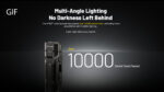 Φακός Led Χειρός EDC09 MCT Επαναφορτιζόμενος 1600 Lumens με Περιστρεφόμενη Κεφαλή 102°, 3 Θερμοκρασίες Φωτισμού και USB-C, Μαύρος – Nitecore - Image 9
