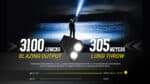 Φακός Led Χειρός EDC27 UHi Επαναφορτιζόμενος 3100 Lumens με Εμβέλεια 305m, Οθόνη OLED, Μπαταρία 1700mAh, USB-C και Αδιαβροχοποίηση IP54, Μαύρος – Nitecore - Image 9