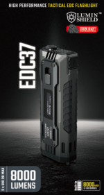 Φακός Led Χειρός EDC37 UHi Επαναφορτιζόμενος 8000 Lumens με Εμβέλεια 420m, Οθόνη OLED, Μπαταρία 8000mAh, Ταχεία Φόρτιση USB-C και Προστασία IP54, Μαύρος – Nitecore - Image 4