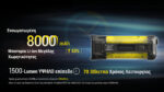 Φακός Led Χειρός EDC37 UHi Επαναφορτιζόμενος 8000 Lumens με Εμβέλεια 420m, Οθόνη OLED, Μπαταρία 8000mAh, Ταχεία Φόρτιση USB-C και Προστασία IP54, Μαύρος – Nitecore - Image 20