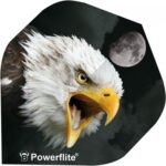 Σετ 3 Ανταλλακτικών Φτερών για Βελάκια Darts Powerflite Eagle 50733 Standard No.6, Πάχος 100 Micron, με Σχέδιο Αετού, Μαύρο/Λευκό – Bull's - Image 2