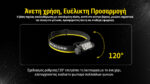 Φακός Led Κεφαλής HC75 UHE Επαναφορτιζόμενος 3000 Lumens με Ρυθμιζόμενη Εστίαση E-Focus, Κόκκινο Φως και USB-C, Μαύρος – Nitecore - Image 29