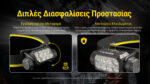 Φακός Led Κεφαλής HC75 UHE Επαναφορτιζόμενος 3000 Lumens με Ρυθμιζόμενη Εστίαση E-Focus, Κόκκινο Φως και USB-C, Μαύρος – Nitecore - Image 18