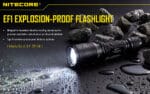 Φακός Led Χειρός EF1 Explosion-Proof Αντιεκρηκτικός 830 Lumens με Εμβέλεια 270m, Πιστοποίηση ATEX και Αδιαβροχοποίηση IP67, Μαύρος – Nitecore - Image 8