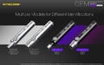 Φακός Led Χειρός GEM10UV Gemstone Υπεριώδους Φωτισμού UV 365nm, Ισχύος 3000mW, με Ρυθμιζόμενη Ένταση, Ενσωματωμένη Κλίμακα Μέτρησης και Αδιαβροχοποίηση IPX8, Μαύρος – Nitecore - Image 3