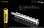 Φακός Led Χειρός GEM10UV Gemstone Υπεριώδους Φωτισμού UV 365nm, Ισχύος 3000mW, με Ρυθμιζόμενη Ένταση, Ενσωματωμένη Κλίμακα Μέτρησης και Αδιαβροχοποίηση IPX8, Μαύρος – Nitecore - Image 8