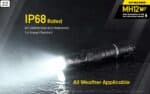 Φακός Led Χειρός MH12 V2 Multi Task Hybrid Επαναφορτιζόμενος 1200 Lumens με Εμβέλεια 202m, Μπαταρία 5000mAh, Φόρτιση USB-C και Αδιαβροχοποίηση IP68, Μαύρος – Nitecore - Image 32