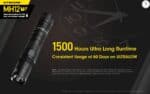 Φακός Led Χειρός MH12 V2 Multi Task Hybrid Επαναφορτιζόμενος 1200 Lumens με Εμβέλεια 202m, Μπαταρία 5000mAh, Φόρτιση USB-C και Αδιαβροχοποίηση IP68, Μαύρος – Nitecore - Image 17