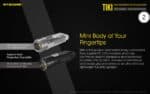 Φακός Led Μπρελόκ TIKI Επαναφορτιζόμενος 300 Lumens με 3 Πηγές Φωτισμού, Φως UV, Ενσωματωμένη Μπαταρία 130mAh και Φόρτιση USB, Διάφανος – Nitecore. - Image 9