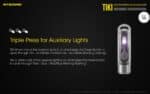 Φακός Led Μπρελόκ TIKI Επαναφορτιζόμενος 300 Lumens με 3 Πηγές Φωτισμού, Φως UV, Ενσωματωμένη Μπαταρία 130mAh και Φόρτιση USB, Διάφανος – Nitecore. - Image 21