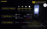 Φακός Led Μπρελόκ TIKI Επαναφορτιζόμενος 300 Lumens με 3 Πηγές Φωτισμού, Φως UV, Ενσωματωμένη Μπαταρία 130mAh και Φόρτιση USB, Διάφανος – Nitecore. - Image 22