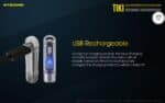 Φακός Led Μπρελόκ TIKI Επαναφορτιζόμενος 300 Lumens με 3 Πηγές Φωτισμού, Φως UV, Ενσωματωμένη Μπαταρία 130mAh και Φόρτιση USB, Διάφανος – Nitecore. - Image 24