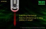 Φακός Led Μπρελόκ TIKI GITD Glow in the Dark Επαναφορτιζόμενος 300 Lumens με Εμβέλεια 71m, Φωσφορίζον Σώμα, Φως UV 365nm, Μπαταρία 130mAh, Φόρτιση USB-C και Αδιαβροχοποίηση IP66 – Nitecore. - Image 29