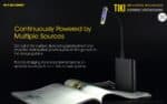 Φακός Led Μπρελόκ TIKI LE Επαναφορτιζόμενος 300 Lumens με Εμβέλεια 71m, Κόκκινο και Μπλε Φως Σήμανσης, Μπαταρία 130mAh, Φόρτιση USB-C και Αδιαβροχοποίηση IP66, Μαύρος – Nitecore. - Image 24