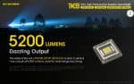 Φακός Led Χειρός TM39 Tiny Monster Επαναφορτιζόμενος 5200 Lumens με Εμβέλεια 1500m, Οθόνη OLED, Μπαταρία Υψηλής Χωρητικότητας και Αδιαβροχοποίηση IP68, Μαύρος – Nitecore - Image 9