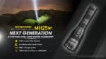 Φακός Led Χειρός MH25 V2 Multi Task Hybrid Επαναφορτιζόμενος 1300 Lumens με Εμβέλεια 475m, Μπαταρία 5000mAh, Φόρτιση USB-C και Αδιαβροχοποίηση IP68, Μαύρος – Nitecore - Image 6