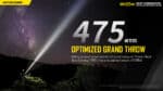 Φακός Led Χειρός MH25 V2 Multi Task Hybrid Επαναφορτιζόμενος 1300 Lumens με Εμβέλεια 475m, Μπαταρία 5000mAh, Φόρτιση USB-C και Αδιαβροχοποίηση IP68, Μαύρος – Nitecore - Image 8
