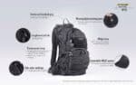 Σακίδιο Πλάτης BP20 Tactical 20L από Ανθεκτικό Nylon 1000D, με Αεριζόμενη Πλάτη, Σύστημα MOLLE και Αδιάβροχο Κάλυμμα – Nitecore - Image 6