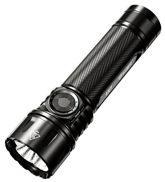 NITECORE_EX7_0012 Φακός Led Χειρός EX7 Επαναφορτιζόμενος 6000 Lumens με 3 Τύπους Δέσμης Φωτισμού, Εμβέλεια 500m, Μπαταρία 5500mAh, USB-C και Αδιαβροχοποίηση IP68, Μαύρος – Nitecore. - Image 1