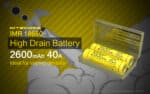 Σετ 2 Επαναφορτιζόμενων Μπαταριών Li-ion IMR18650 2600mAh 3.7V με Μέγιστη Εκφόρτιση 40A και Επίπεδο Θετικό Πόλο Flat Top – Nitecore - Image 4