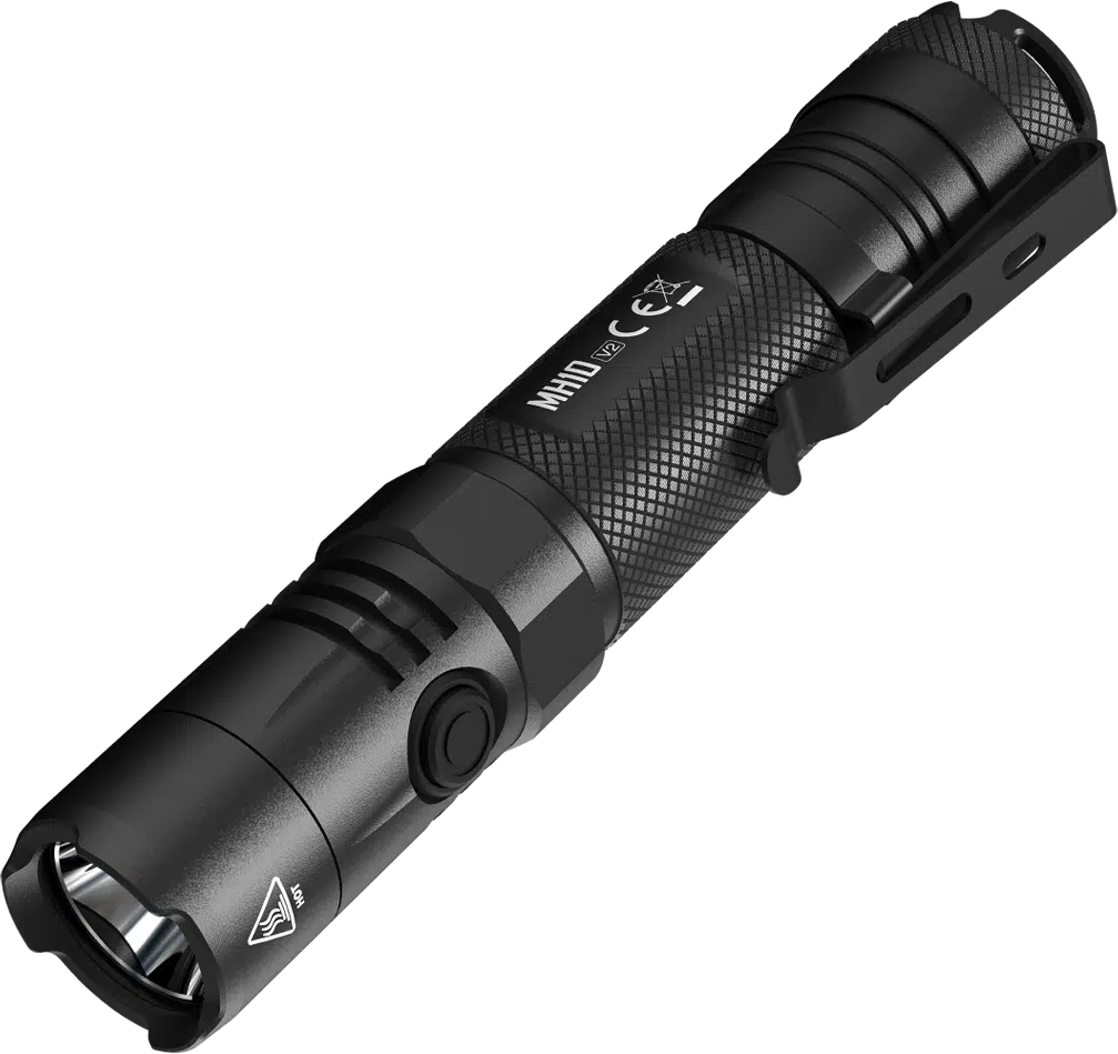 NITECORE_MH10V2_01_GROP Φακός Led Χειρός MH10 V2 Multi Task Hybrid Επαναφορτιζόμενος 1200 Lumens με Εμβέλεια 202m, Μπαταρία 4000mAh, Φόρτιση USB-C και Αδιαβροχοποίηση IP68, Μαύρος – Nitecore - Image 1