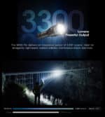 Φακός Led Χειρός MH25 Pro Επαναφορτιζόμενος 3300 Lumens με Εμβέλεια 705m, Μπαταρία 5300mAh, USB-C και Αδιαβροχοποίηση IP68, Μαύρος – Nitecore - Image 14