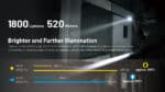 Φακός Led Χειρός MT2C Pro Multi Task Επαναφορτιζόμενος 1800 Lumens με Εμβέλεια 520m, Μπαταρία 3600mAh, Φόρτιση USB-C και Αδιαβροχοποίηση IP68, Μαύρος – Nitecore - Image 13