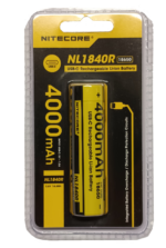Επαναφορτιζόμενη Μπαταρία Li-ion NL1840R 18650 4000mAh 3.6V με Θύρα USB-C – Nitecore