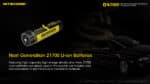 Επαναφορτιζόμενη Μπαταρία Li-ion NL2150RX 21700 5000mAh 3.6V με Θύρα USB-C και Λειτουργία Power Bank – Nitecore - Image 5