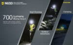 Φακός Led Κεφαλής NU33 Επαναφορτιζόμενος 700 Lumens με Εμβέλεια 135m, Μπαταρία 2000mAh, Κόκκινο Φως και USB-C, Μαύρος – Nitecore - Image 6