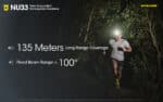 Φακός Led Κεφαλής NU33 Επαναφορτιζόμενος 700 Lumens με Εμβέλεια 135m, Μπαταρία 2000mAh, Κόκκινο Φως και USB-C, Μαύρος – Nitecore - Image 8
