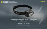 Φακός Led Κεφαλής NU33 Επαναφορτιζόμενος 700 Lumens με Εμβέλεια 135m, Μπαταρία 2000mAh, Κόκκινο Φως και USB-C, Μαύρος – Nitecore - Image 9