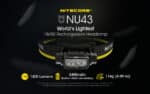 Φακός Led Κεφαλής NU43 Επαναφορτιζόμενος 1400 Lumens με Εμβέλεια 130m, Μπαταρία 3400mAh, Κόκκινο Φως, Φόρτιση USB-C και Αδιαβροχοποίηση IP68, Μαύρος – Nitecore. - Image 5