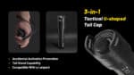 Φακός Led Χειρός P23i Precise Tactical Επαναφορτιζόμενος 3000 Lumens με Εμβέλεια 470m, Μπαταρία 5000mAh, Φόρτιση USB-C και Λειτουργία Strobe, Μαύρος – Nitecore - Image 14