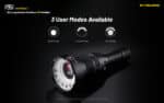 Φακός Led/LEP Χειρός P35i Επαναφορτιζόμενος 3000 Lumens με Εμβέλεια 1650m, Διπλή Δέσμη Φωτισμού, Οθόνη OLED, USB-C και Αδιαβροχοποίηση IP68, Μαύρος – Nitecore - Image 10