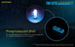 Φακός Led Μπρελόκ TIKI GITD Blue Επαναφορτιζόμενος 300 Lumens με Εμβέλεια 71m, Φωσφορίζον Σώμα, Φως UV και USB-C, Μπλε – Nitecore - Image 7