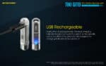 Φακός Led Μπρελόκ TIKI GITD Blue Επαναφορτιζόμενος 300 Lumens με Εμβέλεια 71m, Φωσφορίζον Σώμα, Φως UV και USB-C, Μπλε – Nitecore - Image 21
