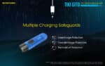 Φακός Led Μπρελόκ TIKI GITD Blue Επαναφορτιζόμενος 300 Lumens με Εμβέλεια 71m, Φωσφορίζον Σώμα, Φως UV και USB-C, Μπλε – Nitecore - Image 22