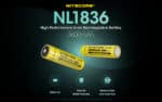 Επαναφορτιζόμενη Μπαταρία Li-ion NL1836 18650 3600mAh 3.6V – Nitecore - Image 4