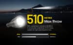 Φακός Led Χειρός SRT6i Smart Ring Επαναφορτιζόμενος 2100 Lumens με Εμβέλεια 510m, Περιστρεφόμενο Δακτύλιο, USB-C και Αδιαβροχοποίηση IP68, Μαύρος – Nitecore - Image 14